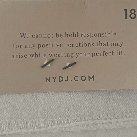 NWT NYDJ Women's Alina Jeans Size 18 Lift x Tuck Pull On Skinny Optic White - Picture 8 of 14